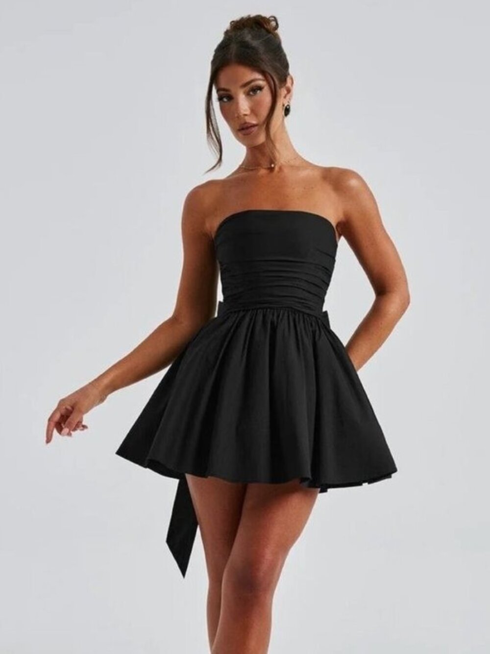 🛍 Babyboo Katrina Strapless Mini Dress in Black Size M